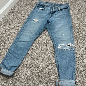 Levi’s Distressed Blue Jeans